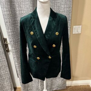 Chico's Emerald Blazer with Gold Accents